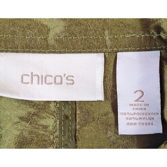 Chico's Gorgeous Green Jacket Size 2 - Picture 3 of 4